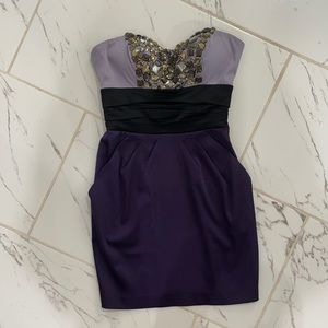 Bebe Strapless formal dress